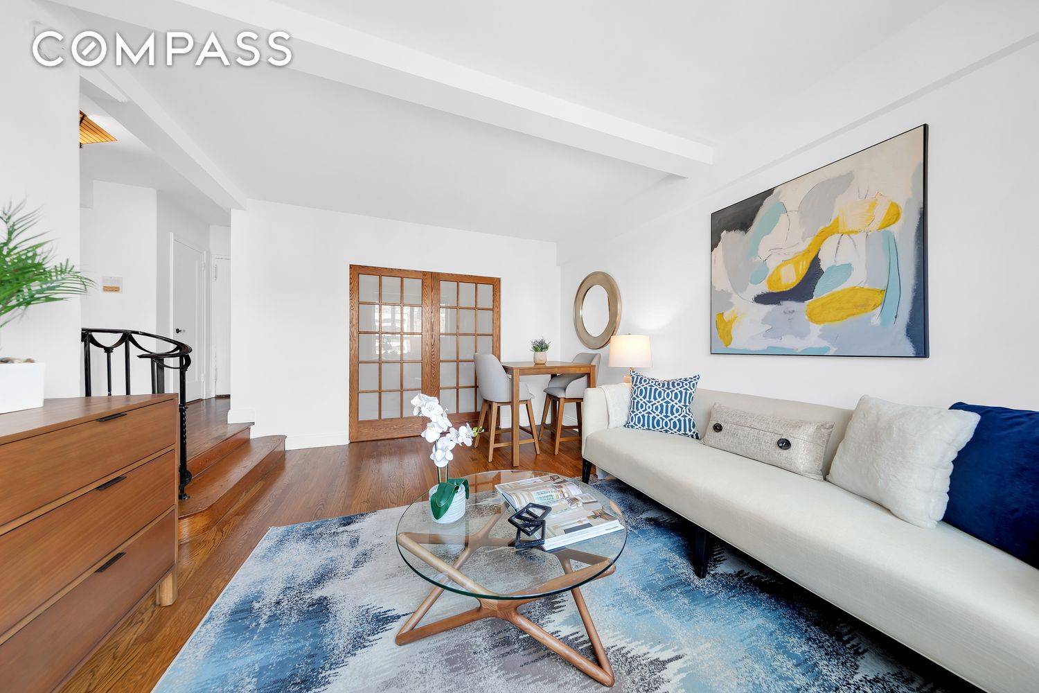Stunning designer interiors and jaw dropping views await in this beautifully converted one bedroom, one bathroom co op featuring rich pre war architectural details and abundant storage in a notable ...