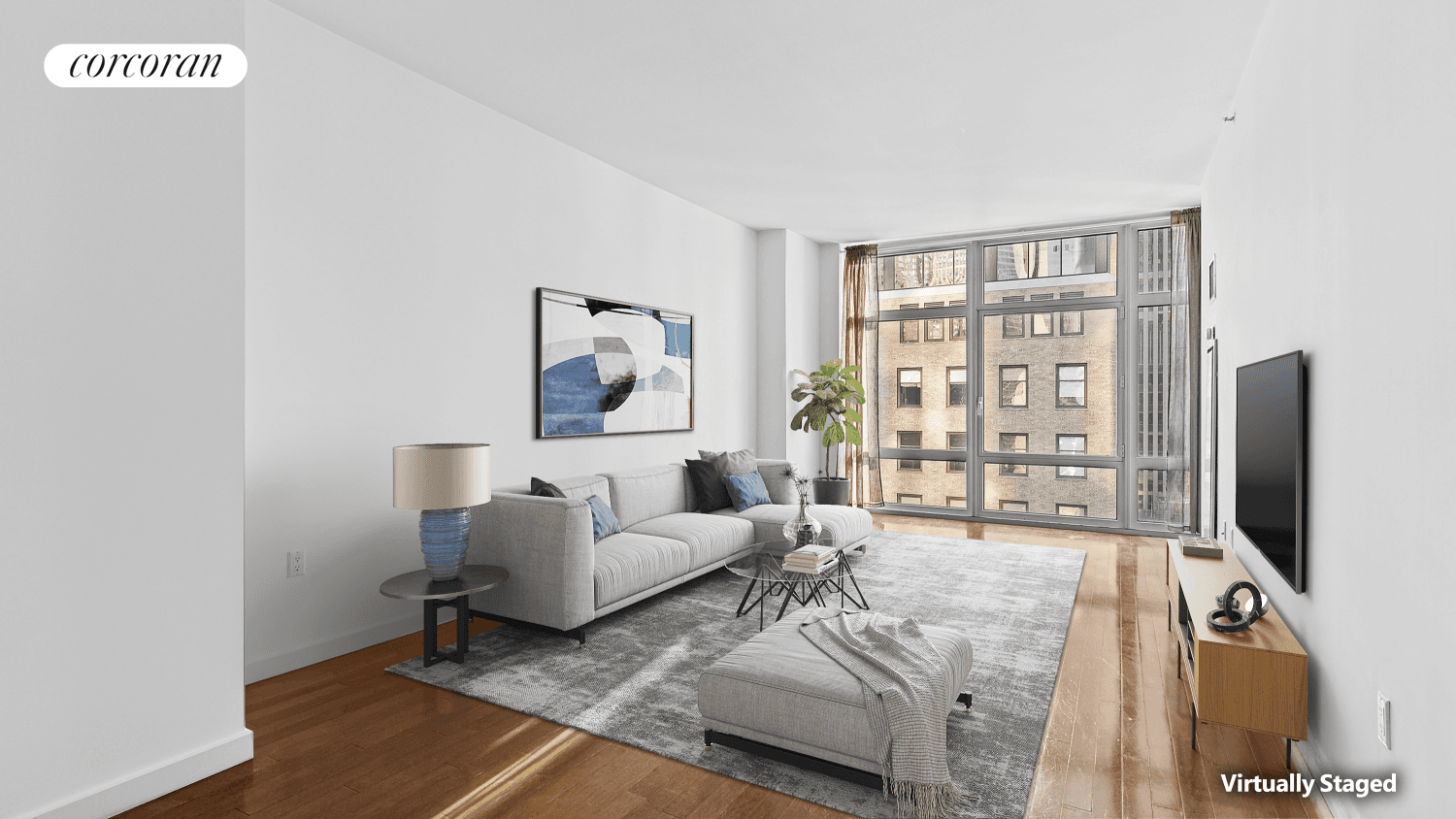 4 ROOMS 1 BR CONDO with SEPARATE WINDOWED HOME OFFICE HEART OF THEATRE DISTRICT DRMN Large 1 Bedroom CONDO with separate windowed home office small guest room with custom made ...