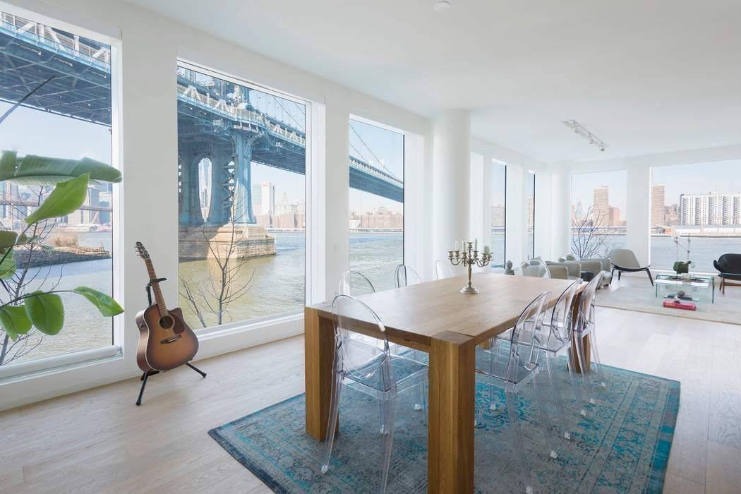 Don t miss an opportunity to live in this breathtaking waterfront condominium in DUMBO s most coveted building, One John Street.
