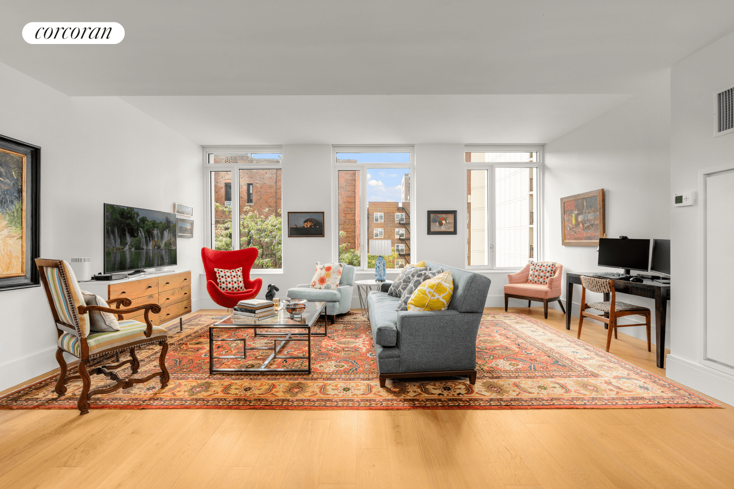 Here is a rare opportunity to own one of the largest two bedroom, two bath residences at 1 Clinton Street, Brooklyn Heights' best selling condo building.