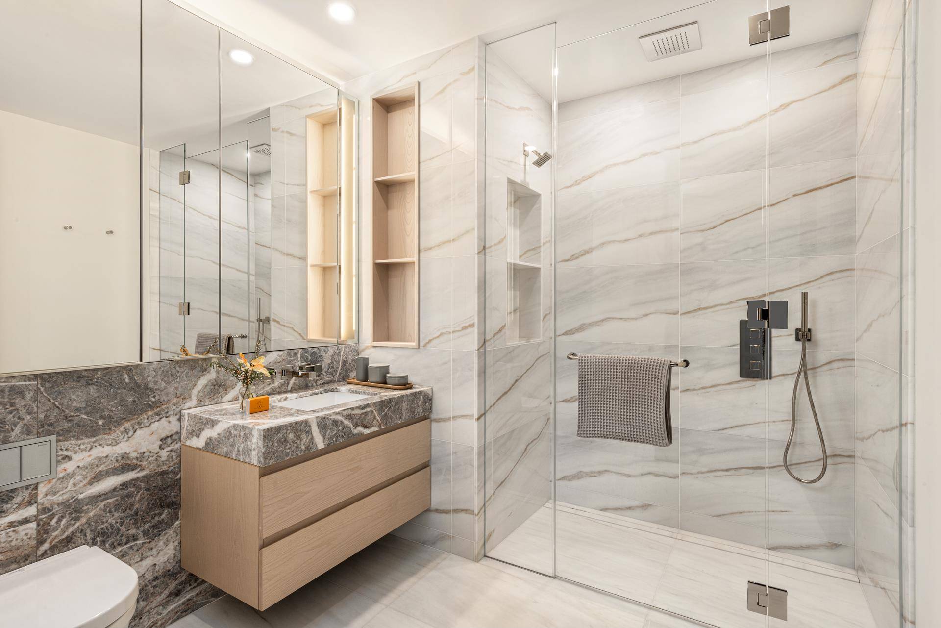Immediate Occupancy Enter Residence 67D at The Greenwich by Rafael Vinoly, a one bedroom, one and a half bathroom with magnificent southern and western views from the floor to ceiling ...