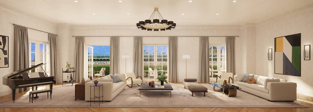 The crown penthouse at 393 West End Avenue is an exquisite, private residence that has been newly constructed atop a landmarked 1927 apartment house.