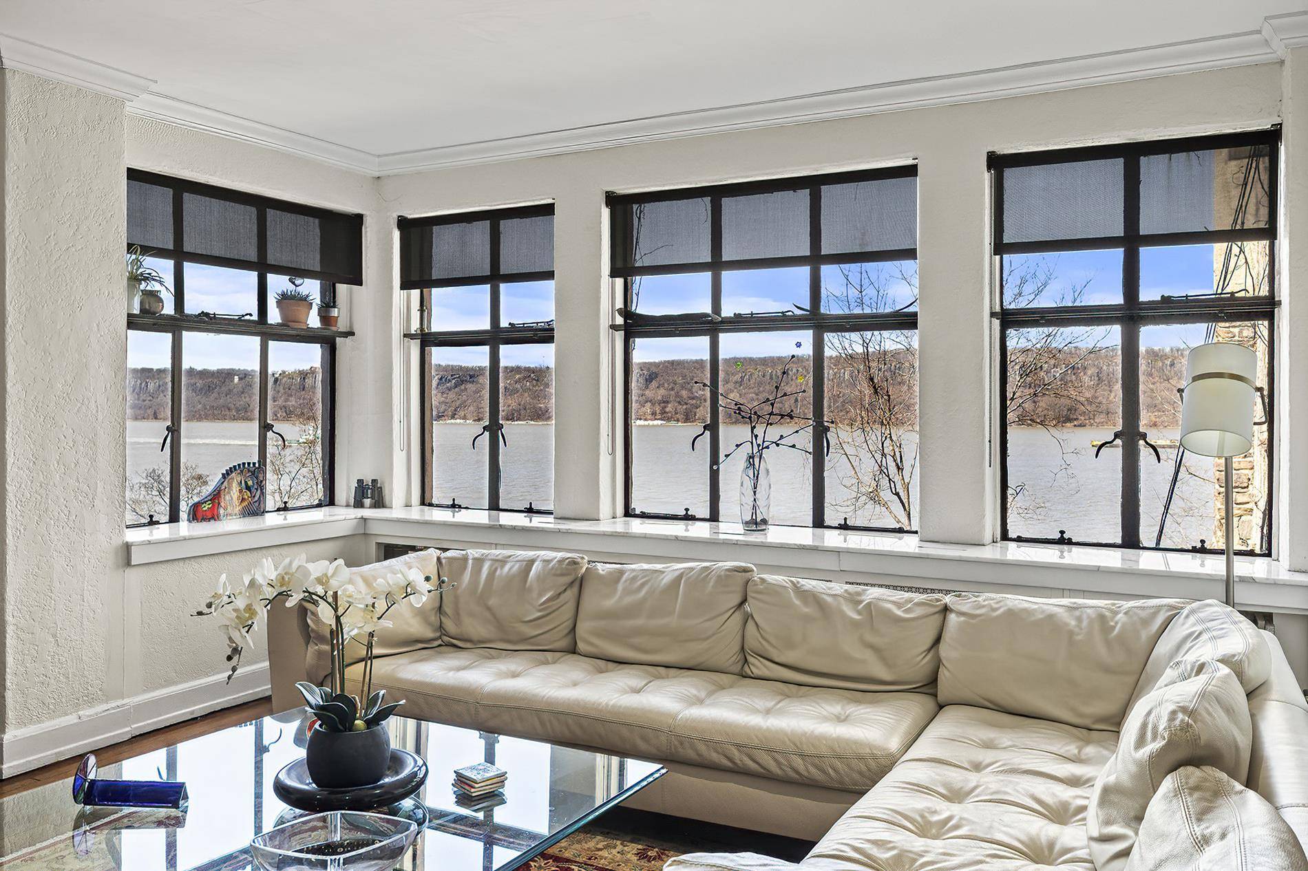 Villa Charlotte Bronte, a 17 unit apartment complex built in the 1920s, with intimate views of the Hudson River.