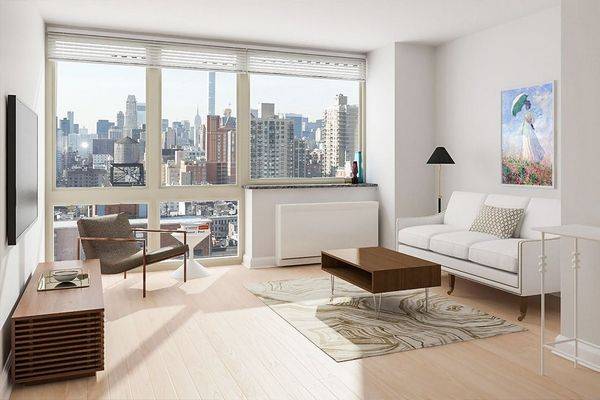 Bright 1BR 1BA featuring floor to ceiling windows with a southern exposure !