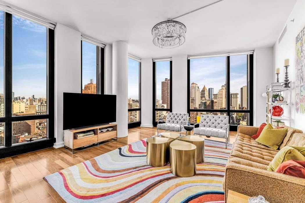 Step into this spectacular, light filled corner 2 bedroom, 3 bathroom condominium and take in open city views from floor to ceiling windows that wrap around the home, with soaring ...