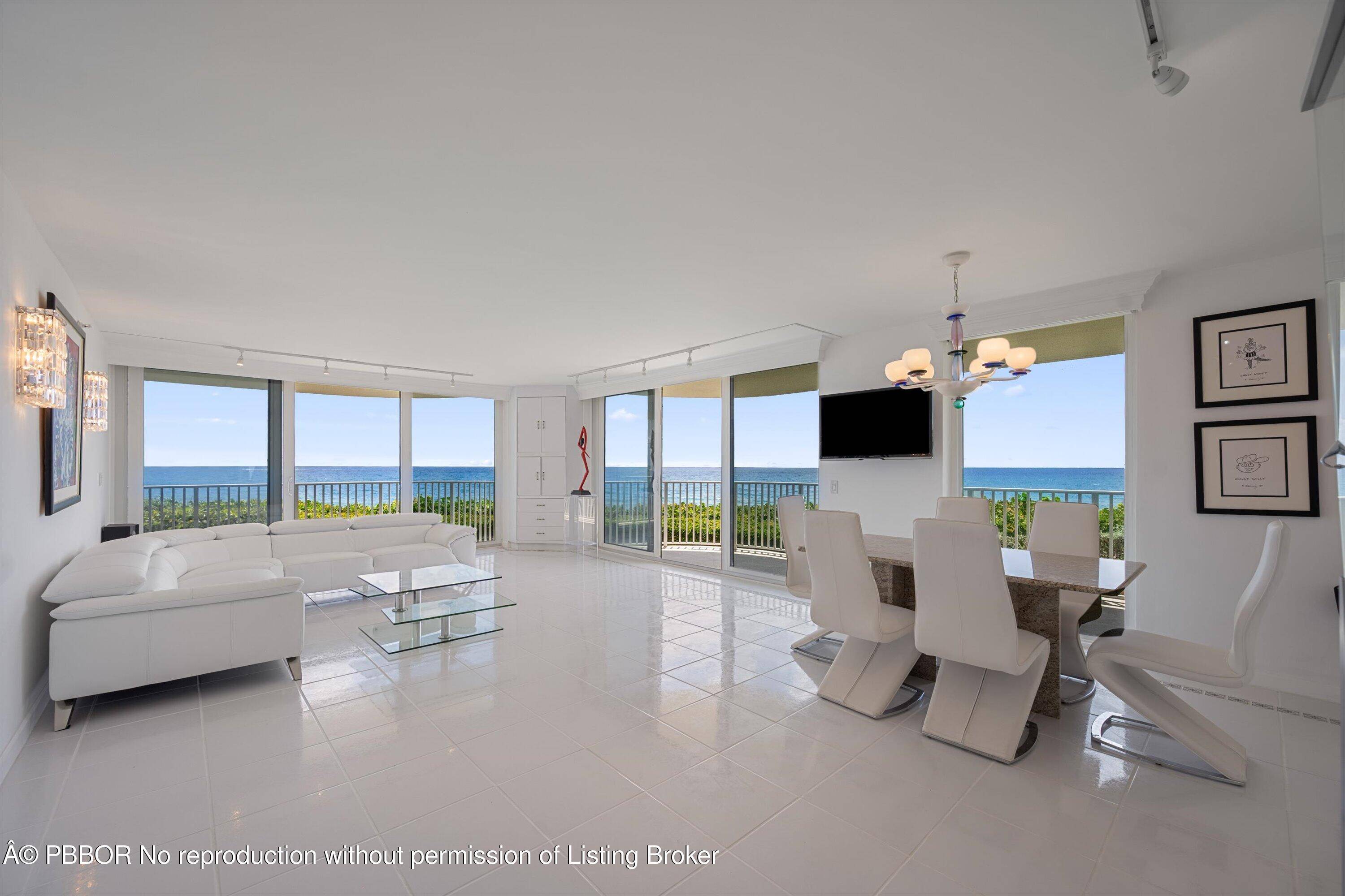 Enjoy panoramic ocean views from every room of this tastefully renovated contemporary 2BR, 2BA residence.