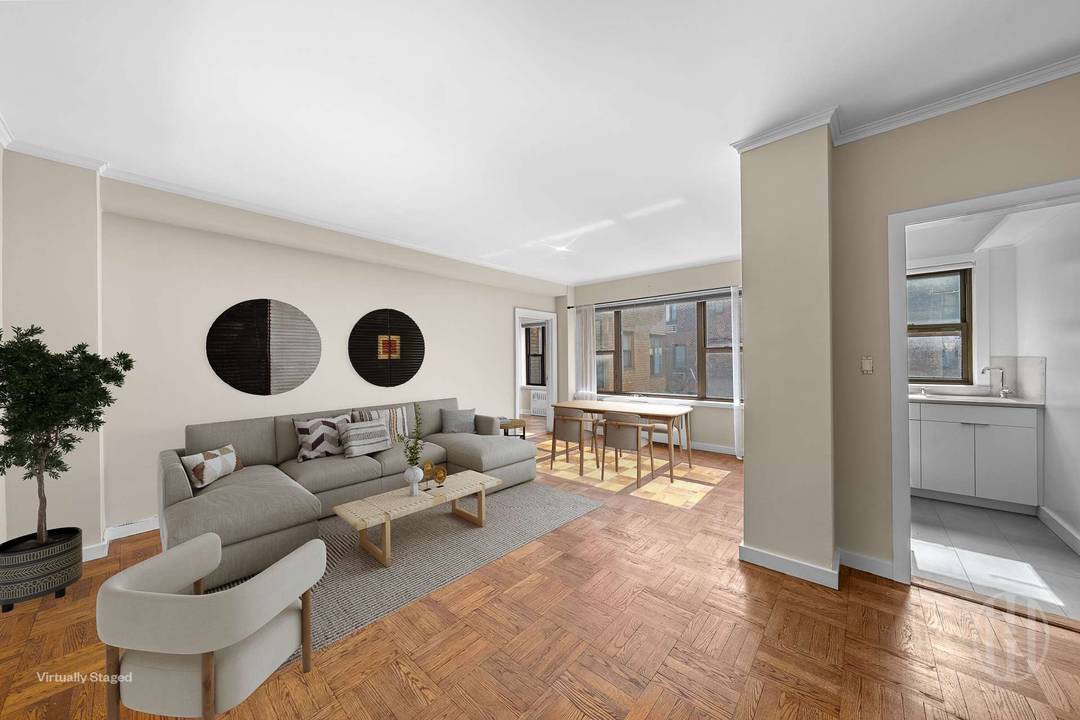 Top floor, sun drenched two bedroom with direct southern exposure at River View South.