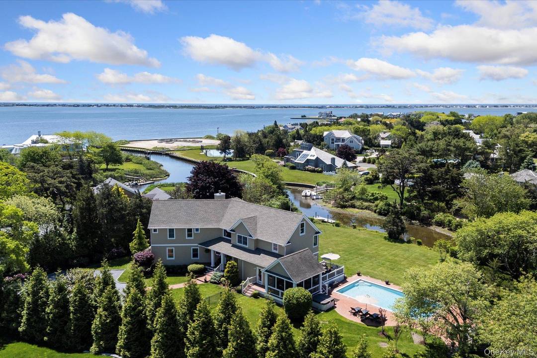 Stunning Remsenburg waterfront with private dock.