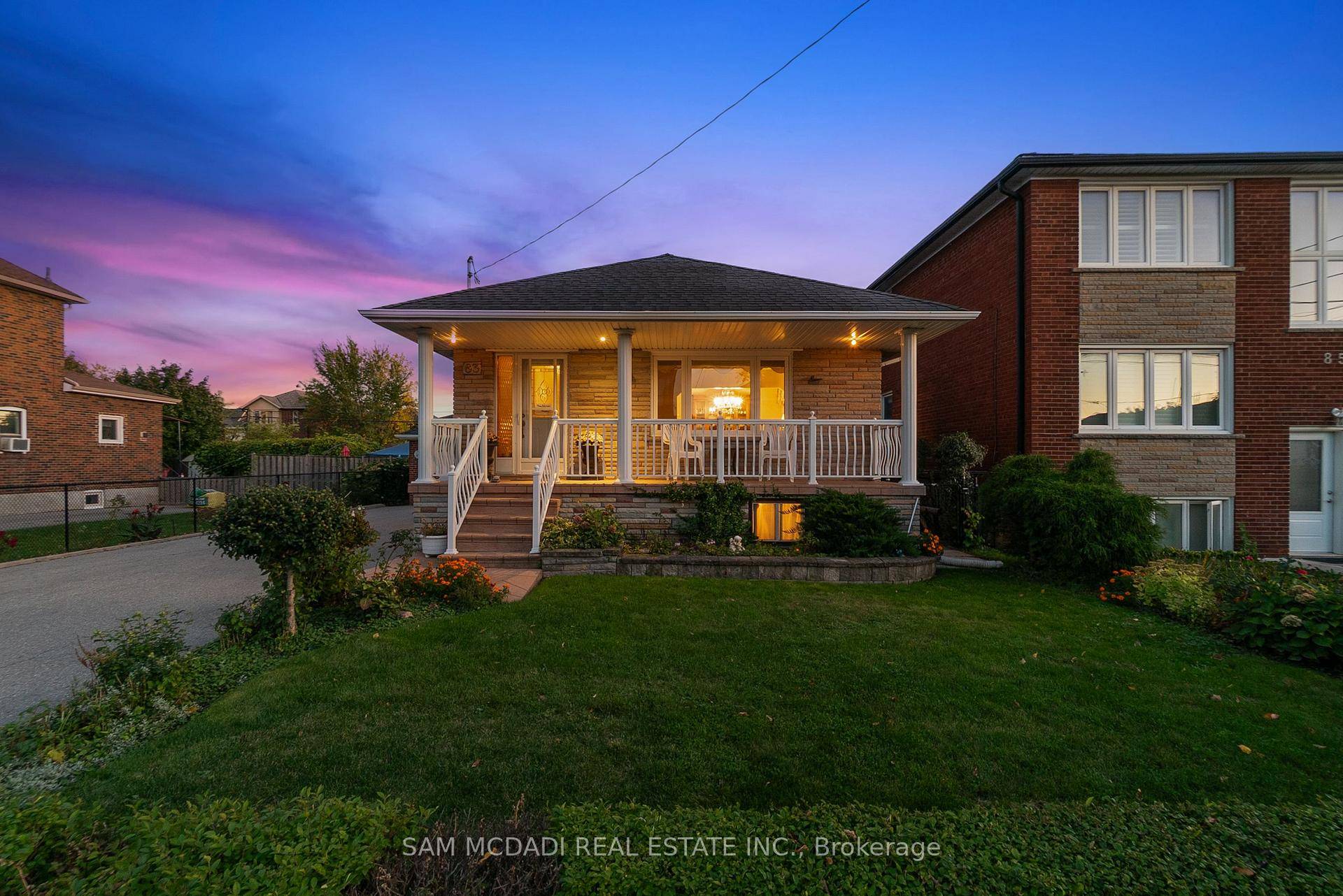 Welcome to 83 Evans Avenue, Toronto an elegant raised bungalow on a rare 49' x 125' lot that blends classic curb appeal with refined old world charm ; the main ...