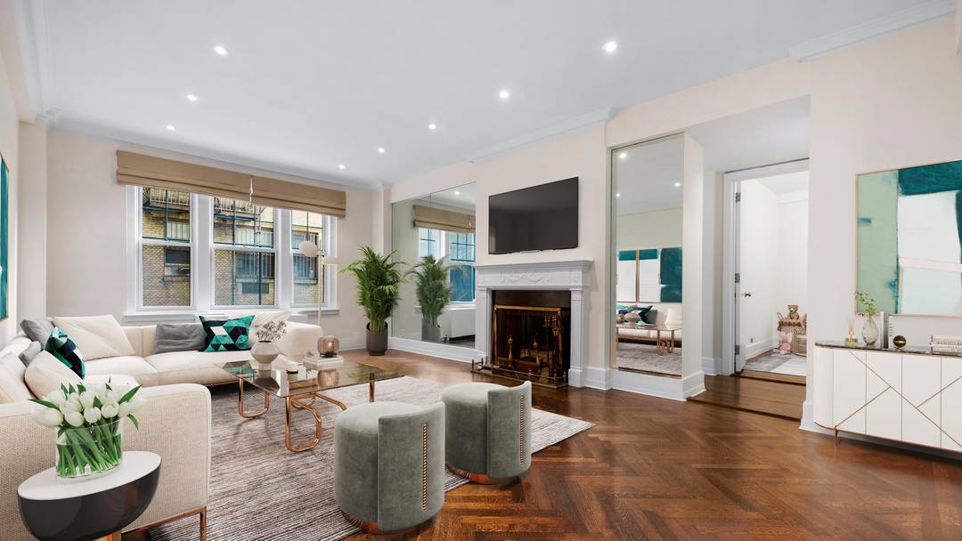 Renovated 2 bedroom, 1. 5 bath prewar condo in a white glove full service building.