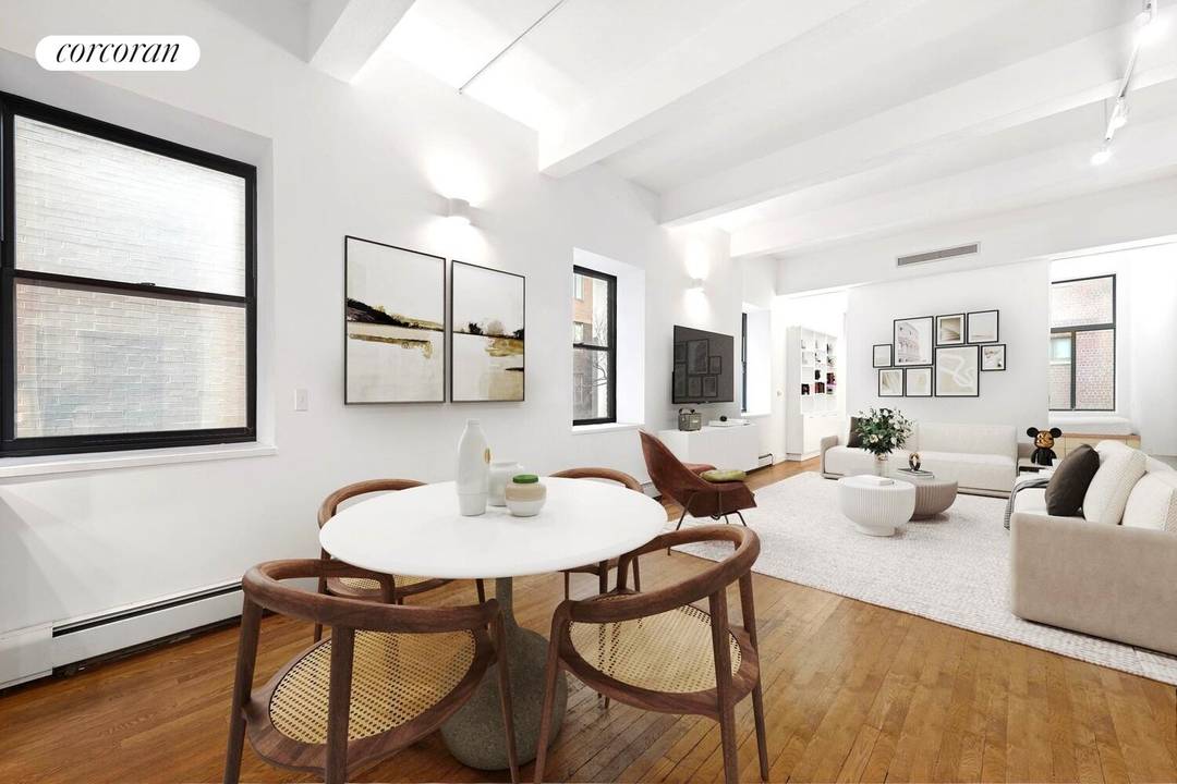 A quintessential west village loft, 165 Perry Street is a former Maraschino Cherry Warehouse that sits on a cobblestoned street by Hudson River Park.