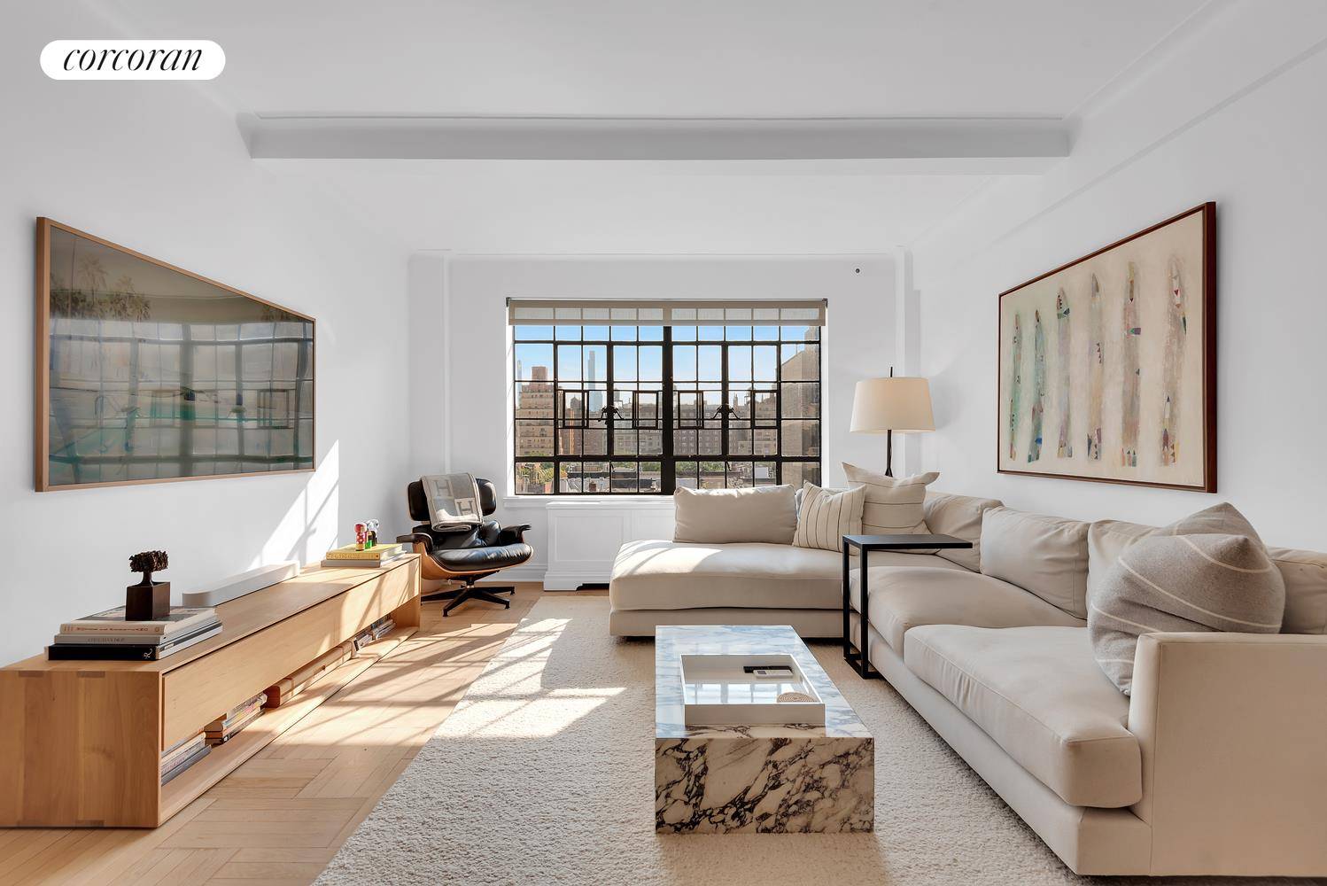 Situated on a picturesque tree lined brownstone block half a block from Central Park, this sun drenched corner Art Deco two bedroom, two bathroom home offers the best of prewar ...