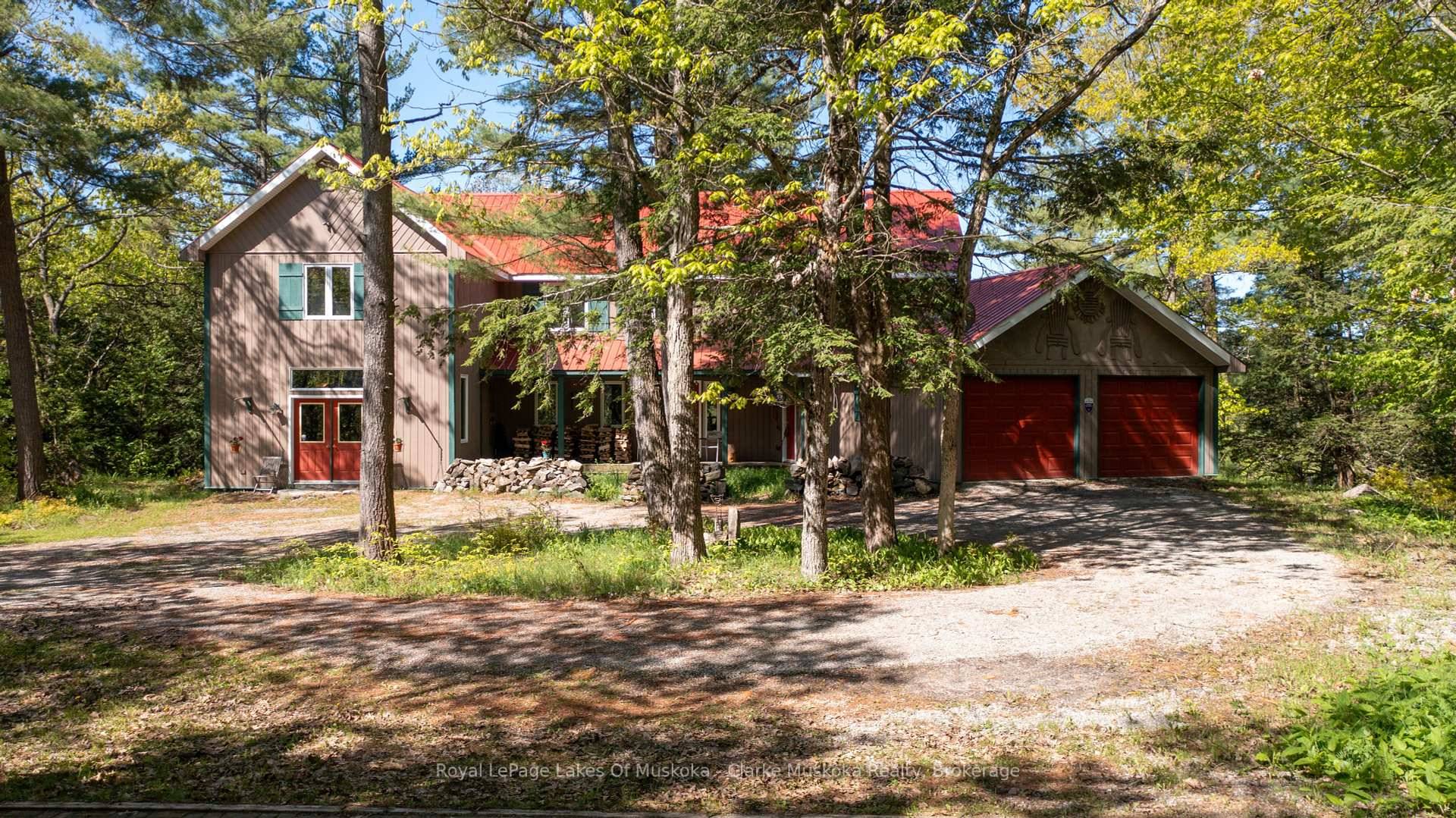 Stunning Custom Waterfront Estate on Six Mile Lake nestled on 3.