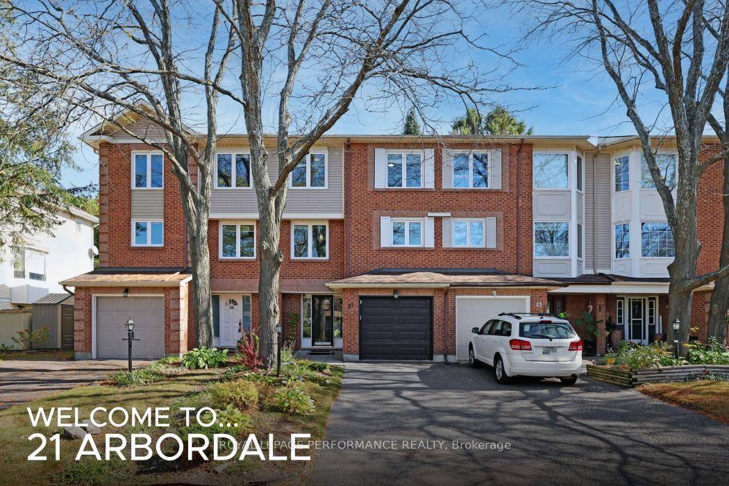 Nestled on a quiet, tree lined street in the desirable Centrepointe neighbourhood, this extensively renovated freehold townhome no condo fees is a true gem.