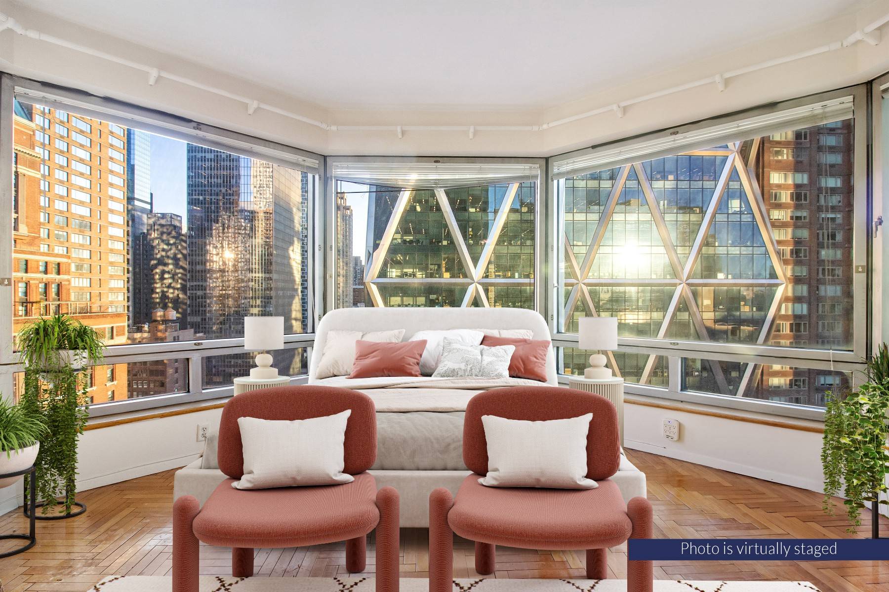 Unit 19E at Central Park Place condominium is a spacious Studio offering enormous Bay windowswith triple exposures South, East and West and impressive views of Midtown's diverse architecture.