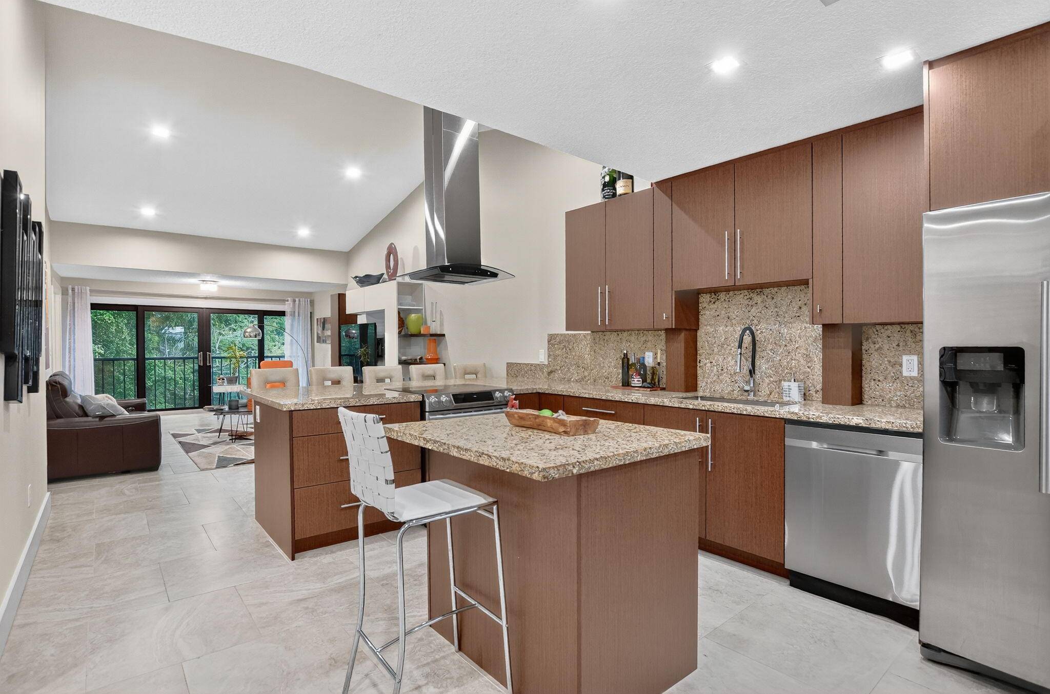 Beautifully Renovated 2 Bedroom, 2 Bath Condo in Gated CommunityStep into this stunningly renovated and tastefully furnished condominium featuring vaulted ceilings and an open, airy layout.
