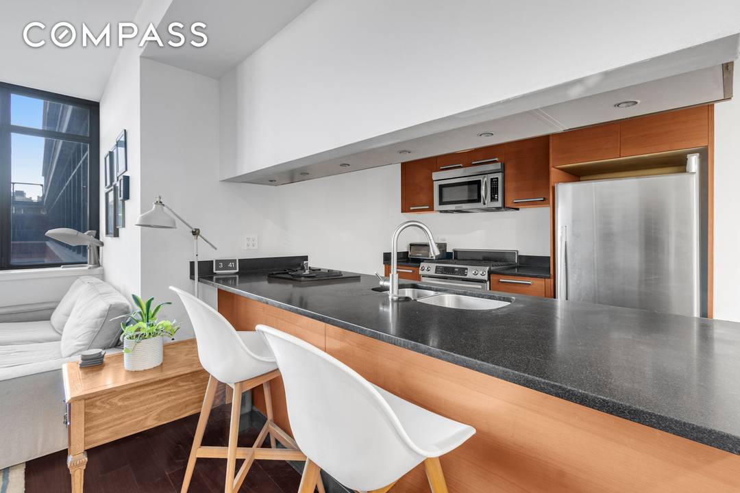 Welcome to this sun drenched and oversized 1 bedroom, 1 bath home at 5th on the Park, offering generous proportions, soaring ceilings, and an abundance of natural light through large, ...