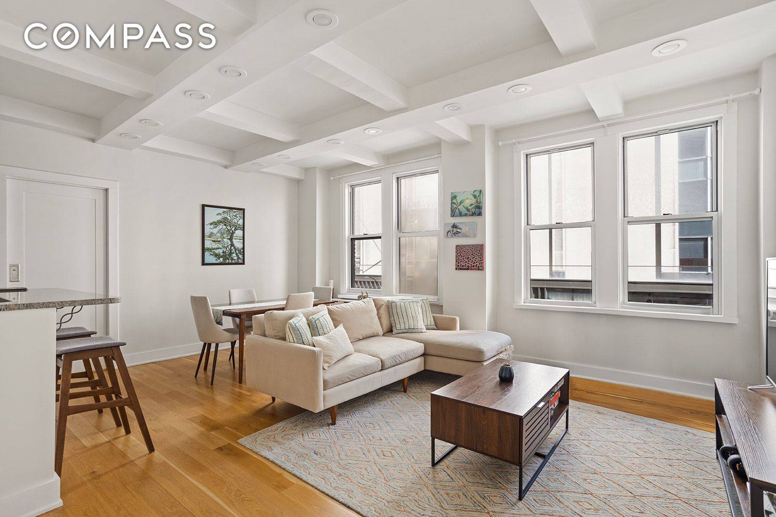 Spacious and bright, this pre war co op in NoMad offers high ceilings, oversized windows, and a flexible layout.