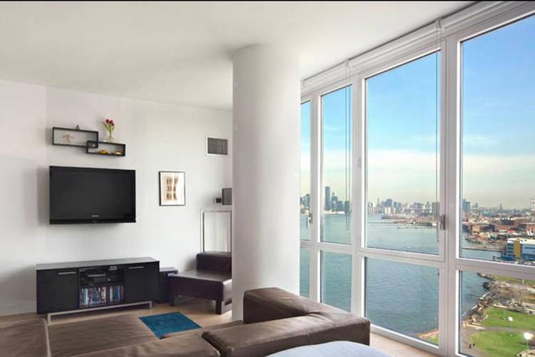 Gorgeous oversized alcove studio in one of Williamsburg's pre eminent white glove condominiums The Edge.