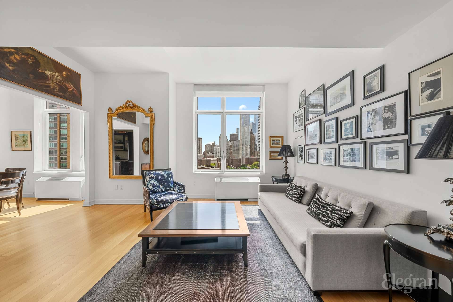 Welcome to Residence 19B at The Rushmore a bright, spacious home with sweeping park and skyline views in one of Riverside Boulevard s premier buildings.