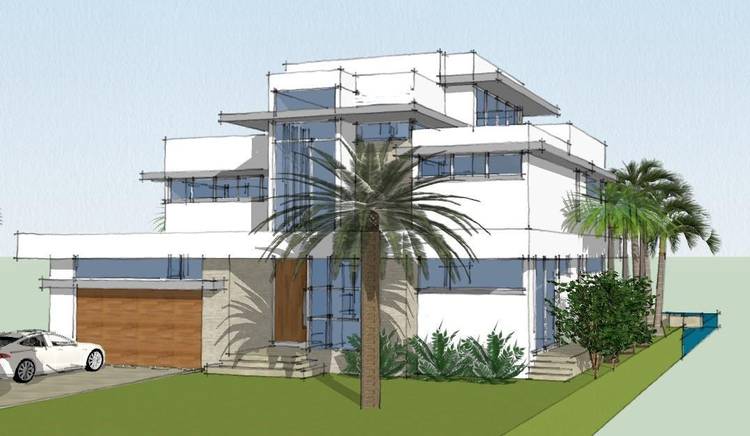 Modern Contemporary Waterfront Masterpiece Exceptional Views City Intercoastal Bay, OFFERED as Custom Tailored Interior Designer Ready !