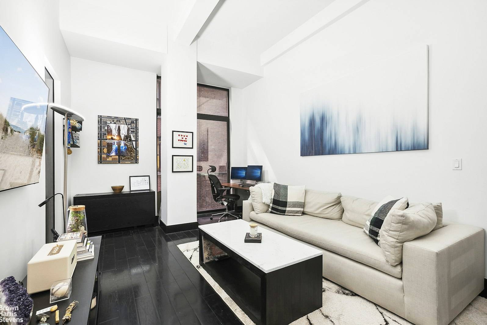 Sophisticated contemporary design meets prewar elegance in this 1 Bedroom plus large loft at the full service 254 Park Avenue South Condominium in prime Flatiron.