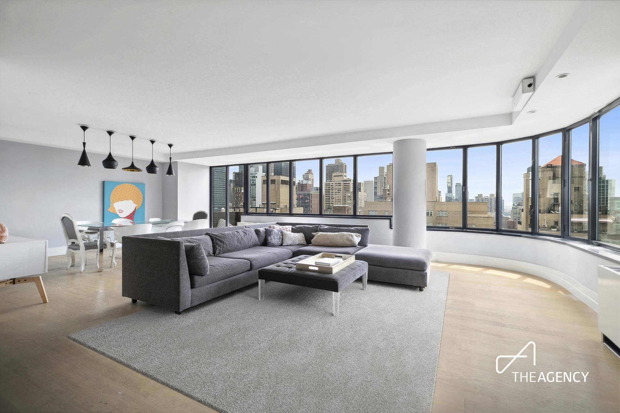 Luxurious 2 Story Condo with Panoramic Views in Midtown Manhattan Prepare to be amazed by this unique 2 story condo, offering mesmerizing panoramic views and a private balcony.