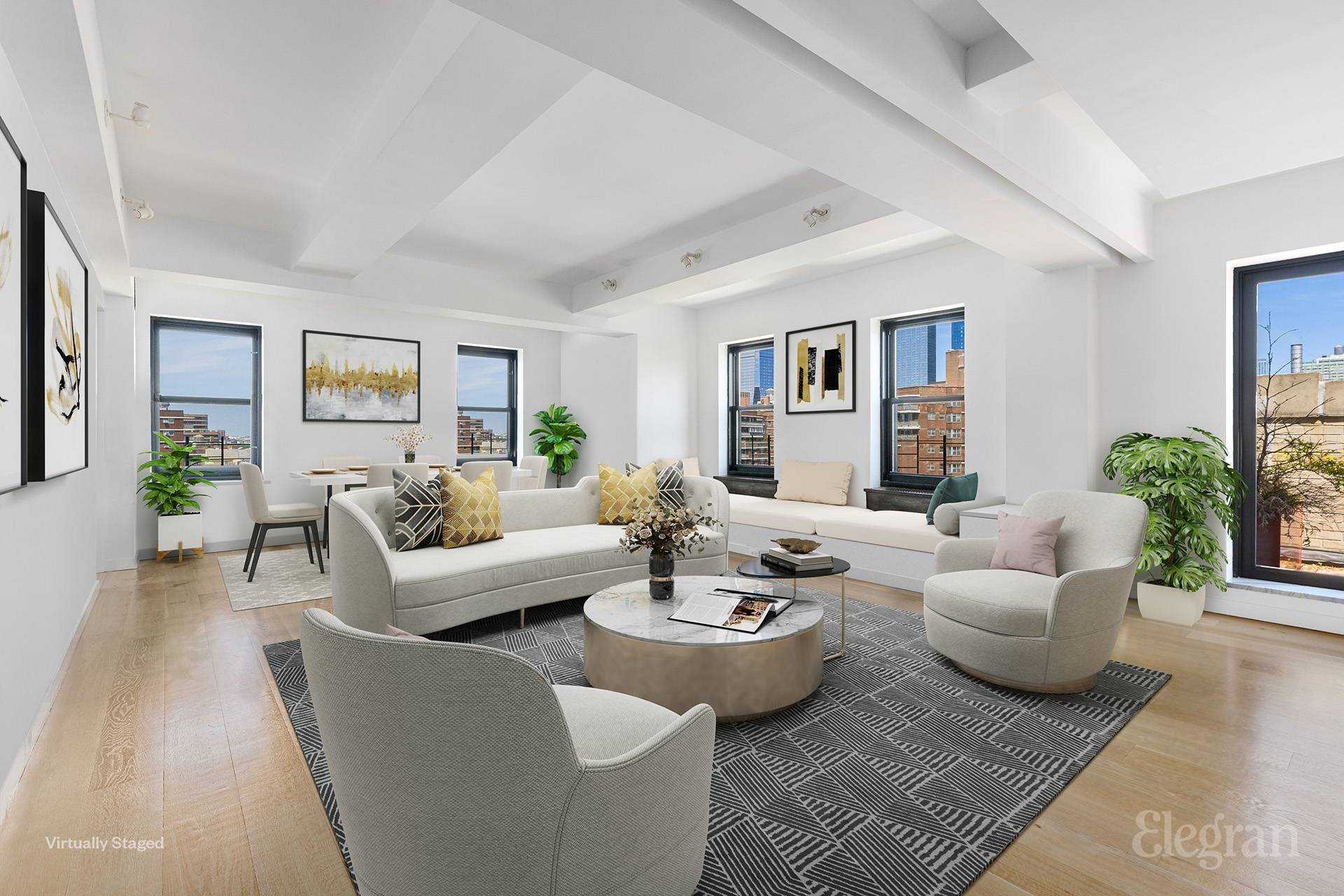 Welcome to a truly special offering a spacious and elegant corner residence at 300 West 23rd Street, one of Chelsea s most beloved prewar cooperatives.
