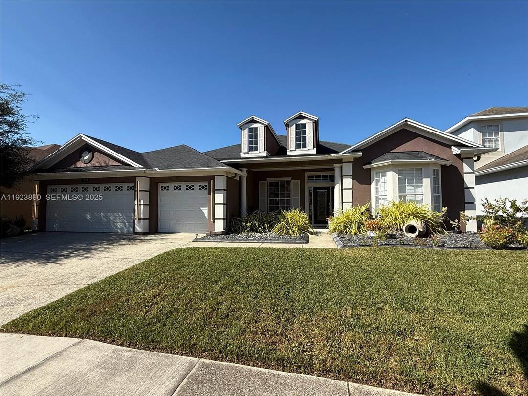 This exquisite 5 bedroom, 3 bath home is nestled in the serene and highly sought after community of Vista Lakes, offering breathtaking lake views and luxurious living.