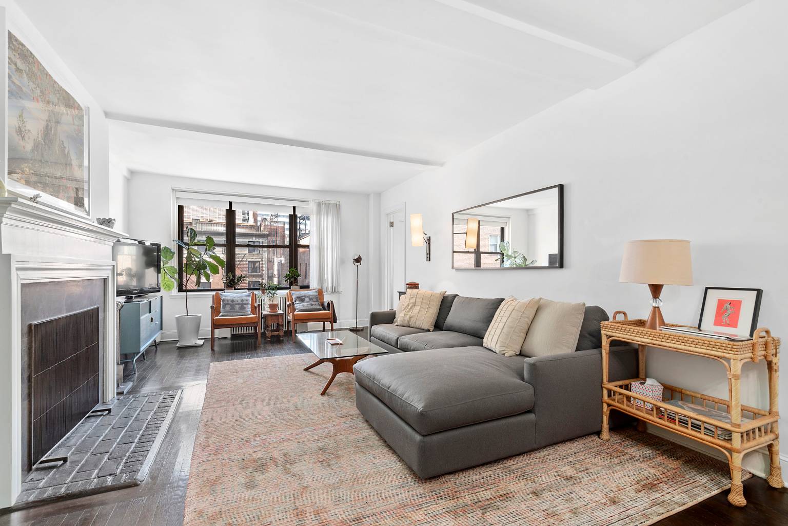 Sunny, south and west facing, renovated pre war 1BR, 1Bath with HOME OFFICE.