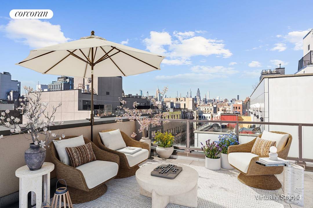 A rare full floor penthouse where light, privacy, and outdoor living come together above the Lower East Side.