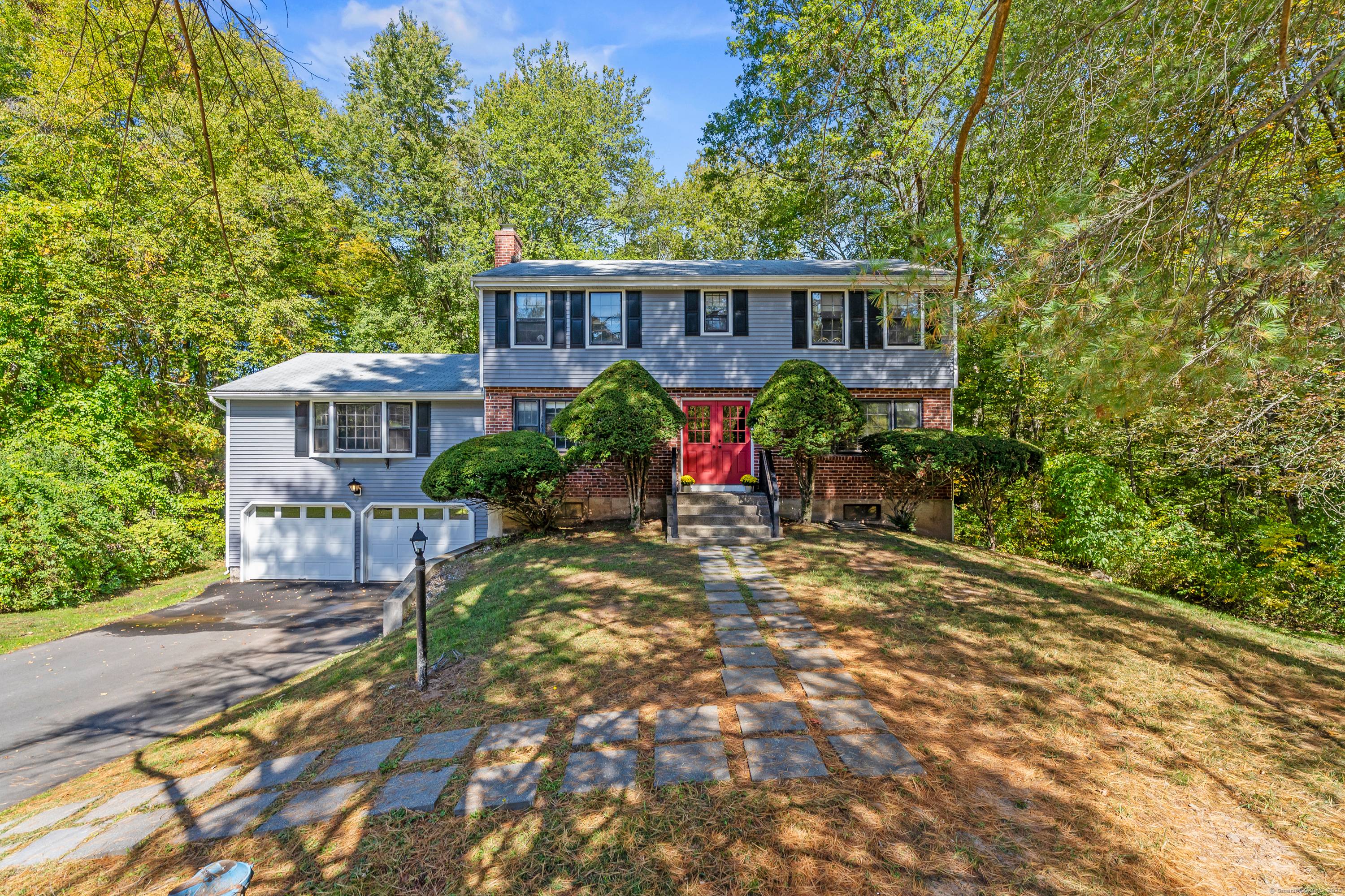Situated at the end of a cul de sac, this 4 bedroom, 3 bath colonial offers privacy, beautiful land, and great curb appeal on 1.