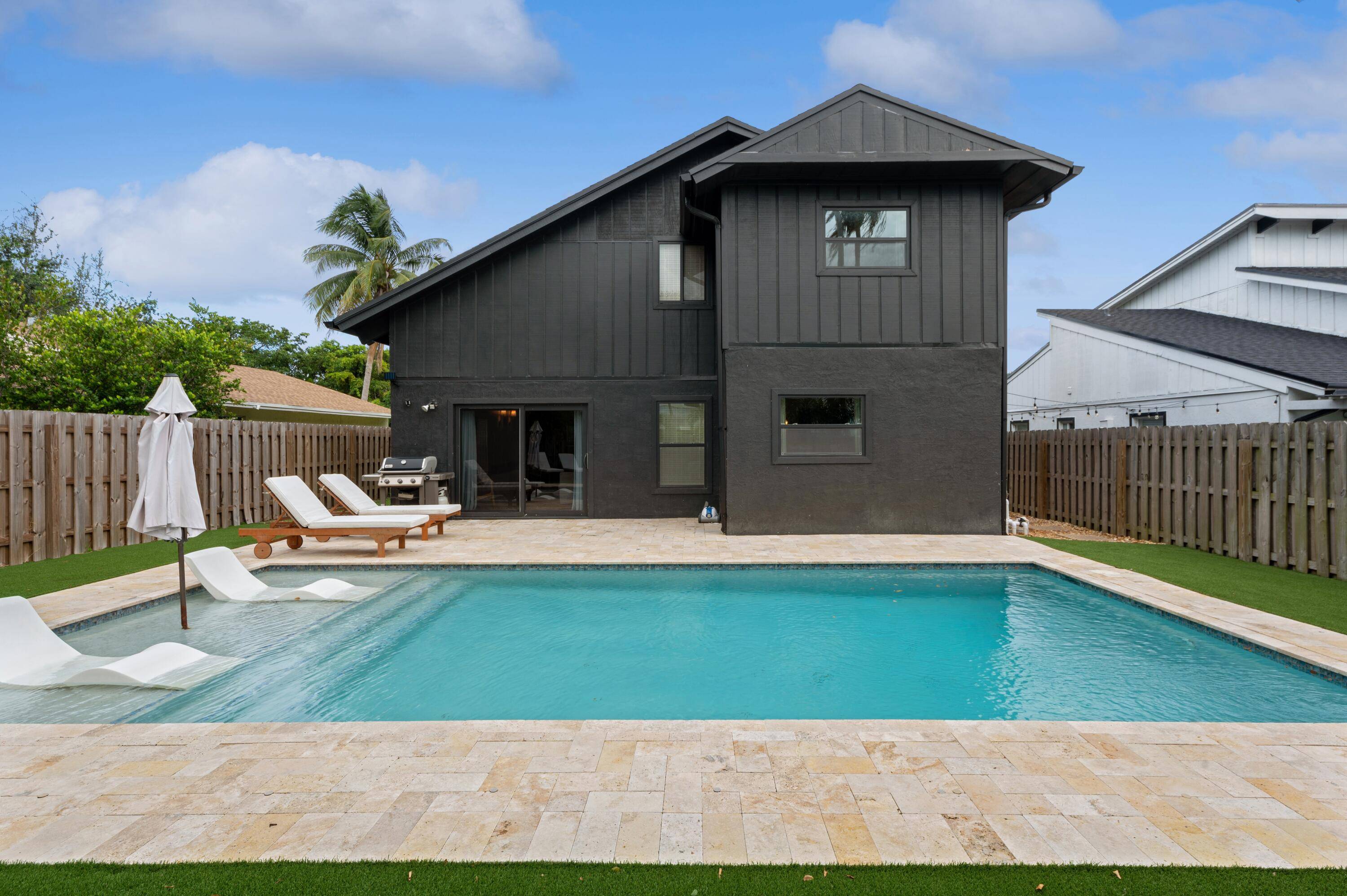 Located on a quiet dead end street, this beautiful 3BR 3BA home is available for Annual Rental.