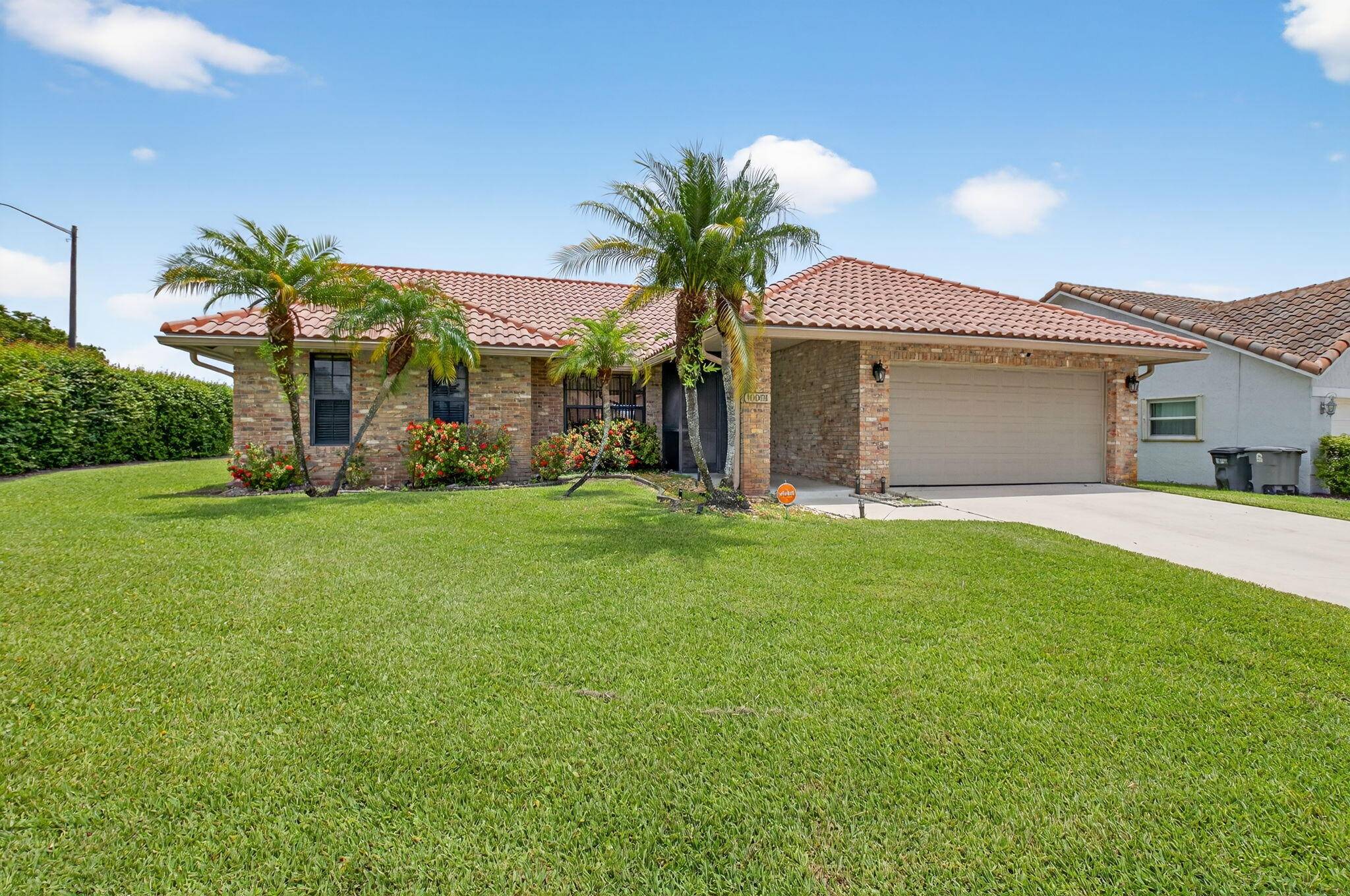 Open floor plan overlooking pool and golf course.