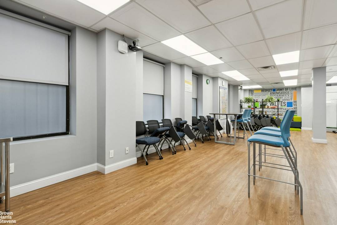 Large Central Park North turn key community facility professional space on 1st floor, basement and sub basement levels.