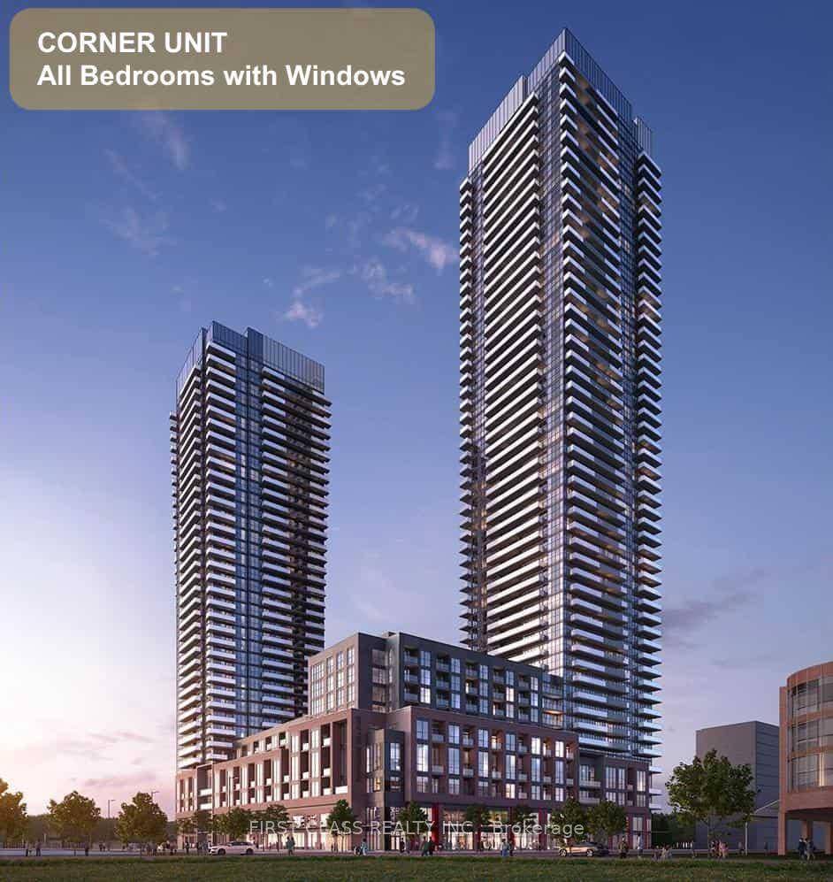 Corner Unit, Regular 2 Bedrooms with Windows in both.