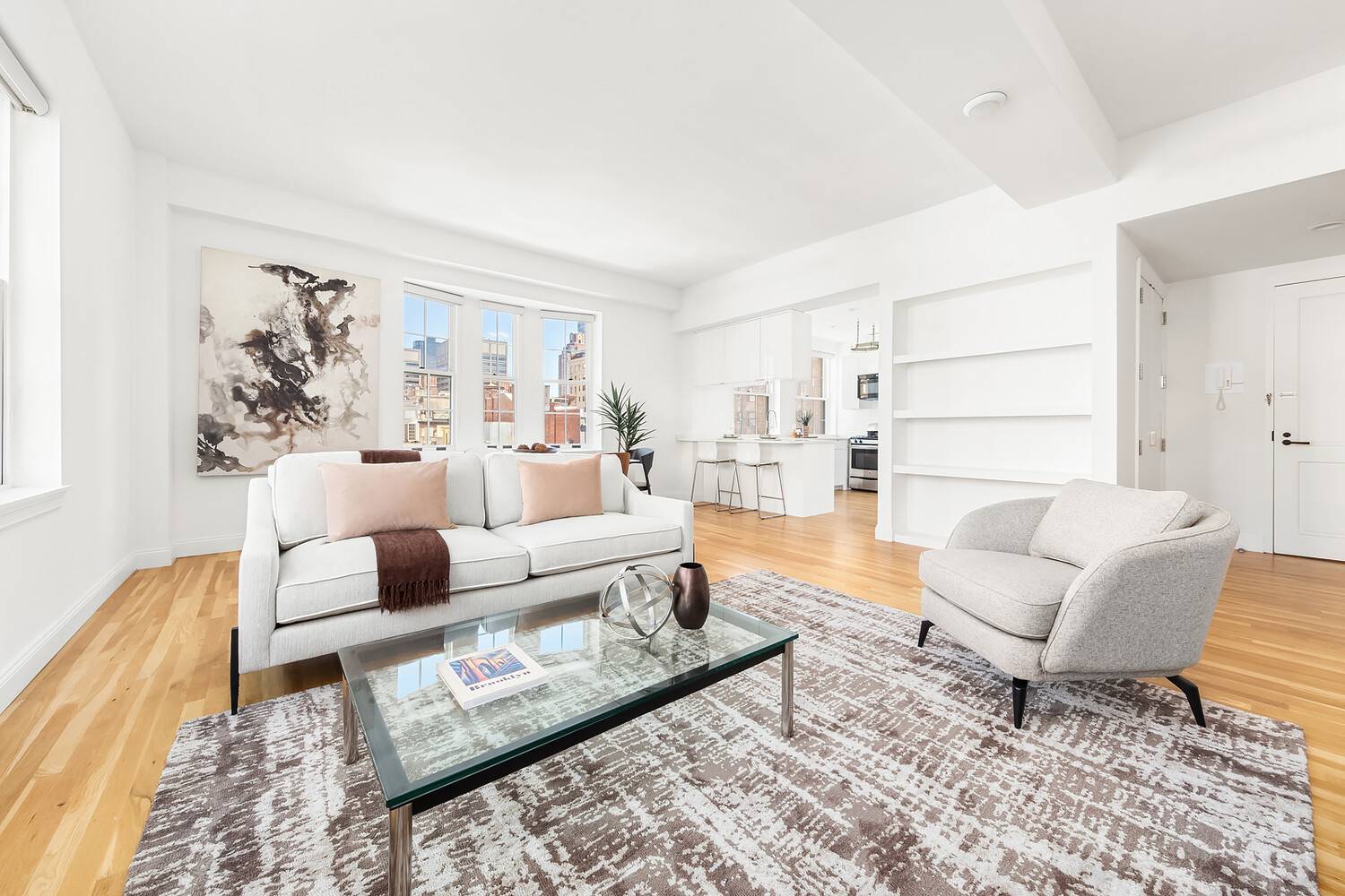 Located just off Madison Avenue and one block from Central Park, this beautifully renovated corner two bedroom, two bathroom residence at the iconic Marquand offers a rare combination of pre ...