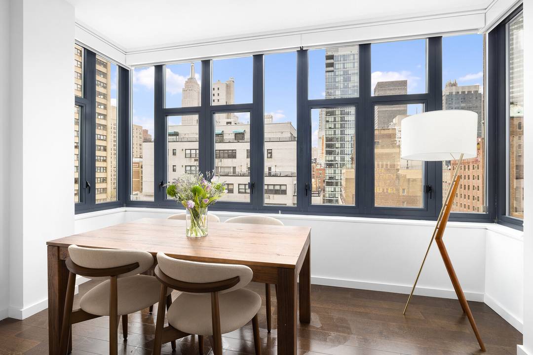 Residence 17A at 591 Third Avenue offers bright, high floor living with sweeping city views framed by oversized windows.