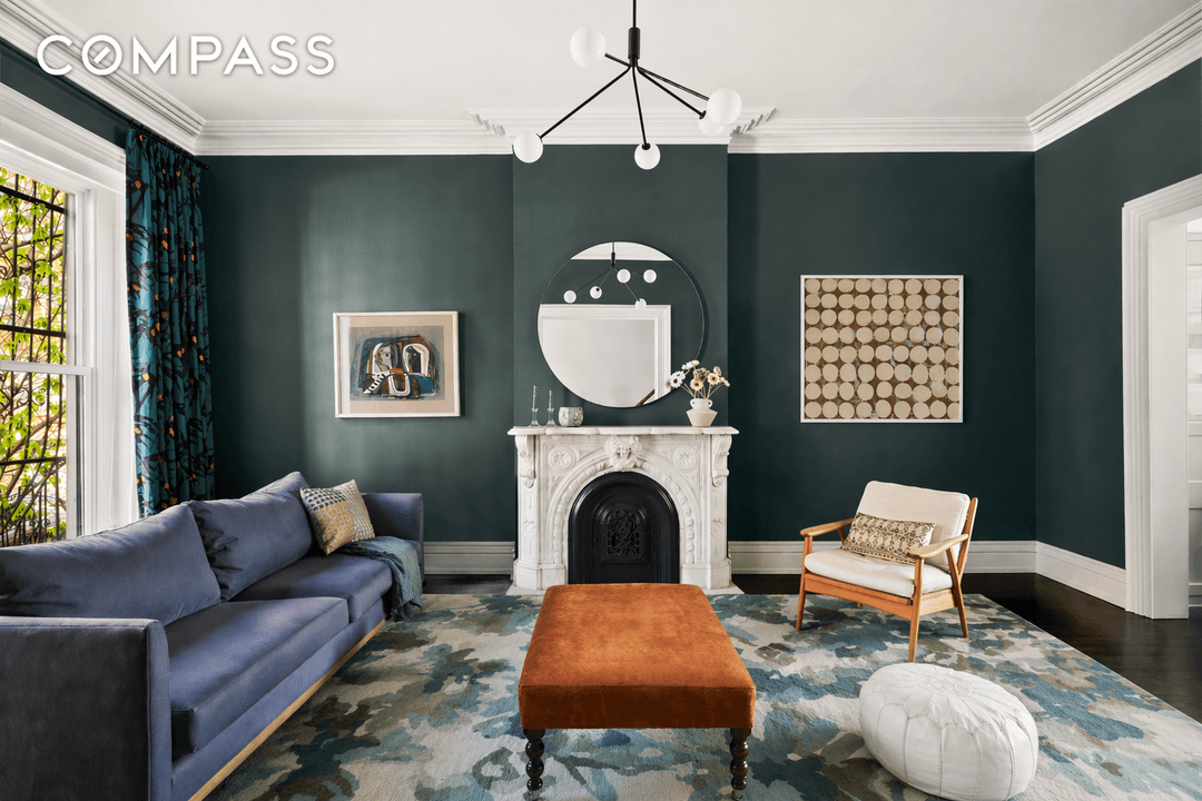389 Classon Avenue, impeccably renovated by Jennifer Morris Designs, is a 4 bedroom, two family, currently configured as a single family townhouse with 11 ft ceilings, beautifully restored details, a ...
