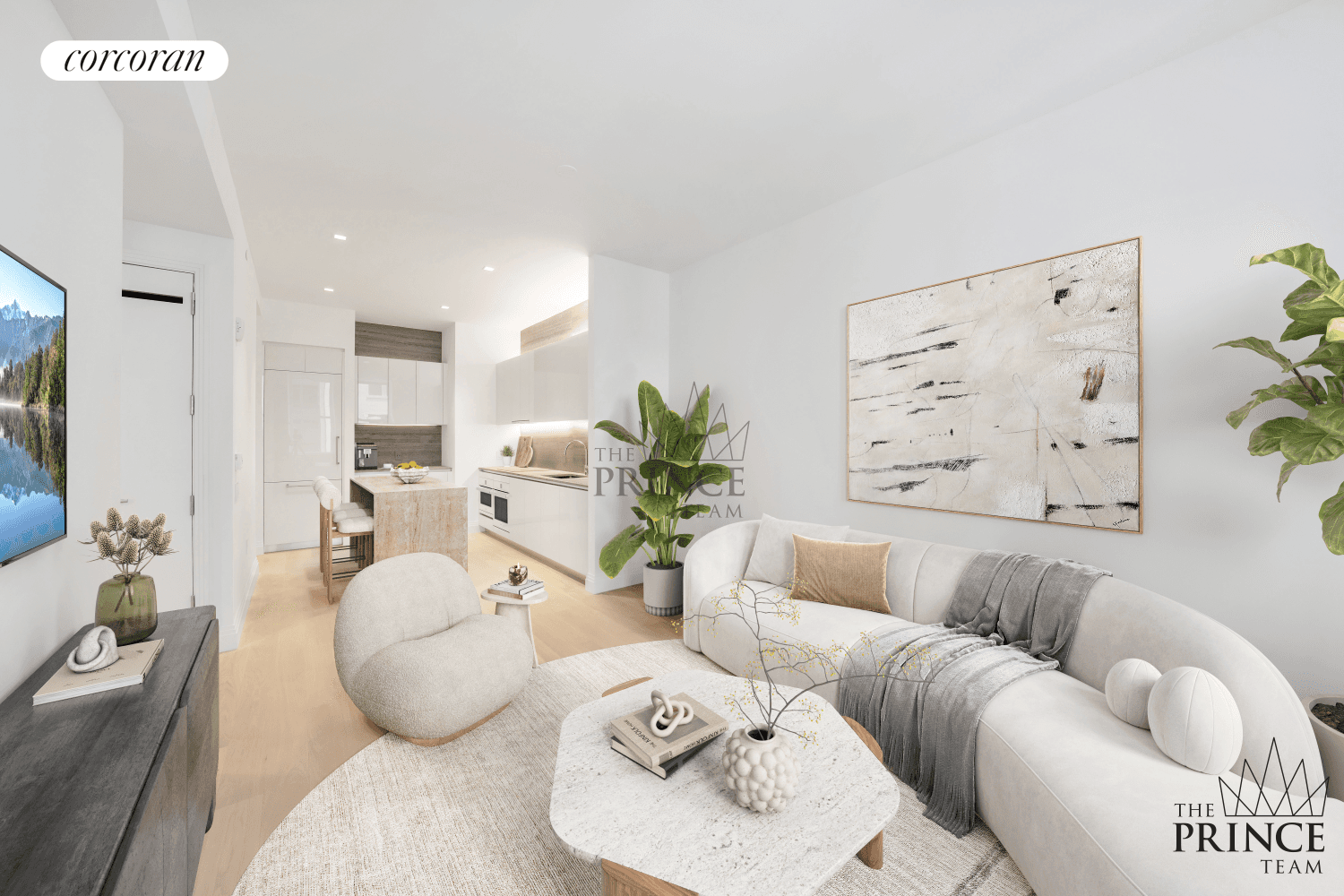 This spacious 1, 072 sf, two 2 bed, two 2 bath, features ceilings over 10', wide plank French Oak hardwood floors, and stunning Western views.