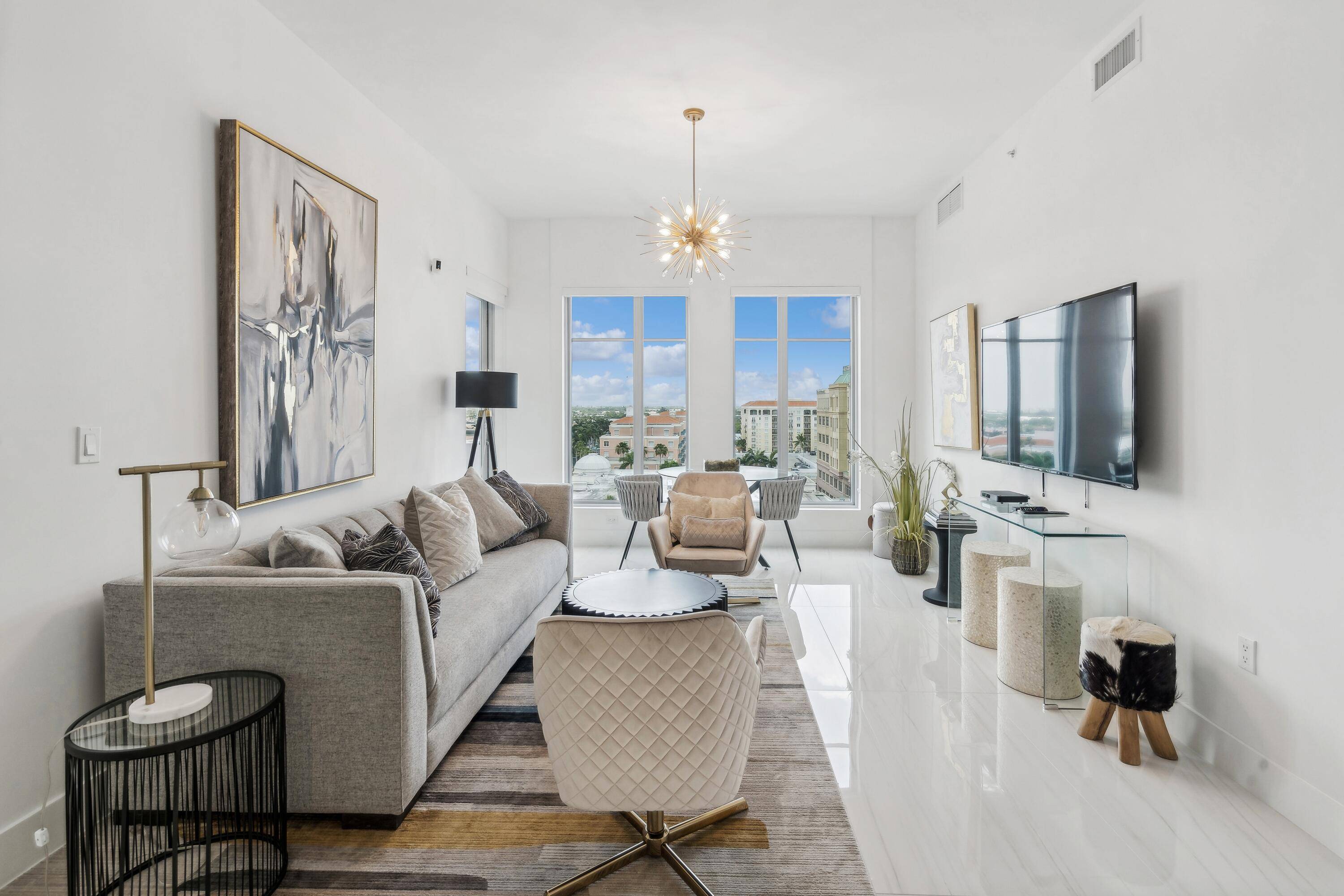 Enjoy breath taking NE Ocean NW City Views from this bright and airy Decorator Furnished, Turn Key 9th floor 2 Bed, 2 Bath Residence in Boca Raton's Newest Luxury Condominium ...