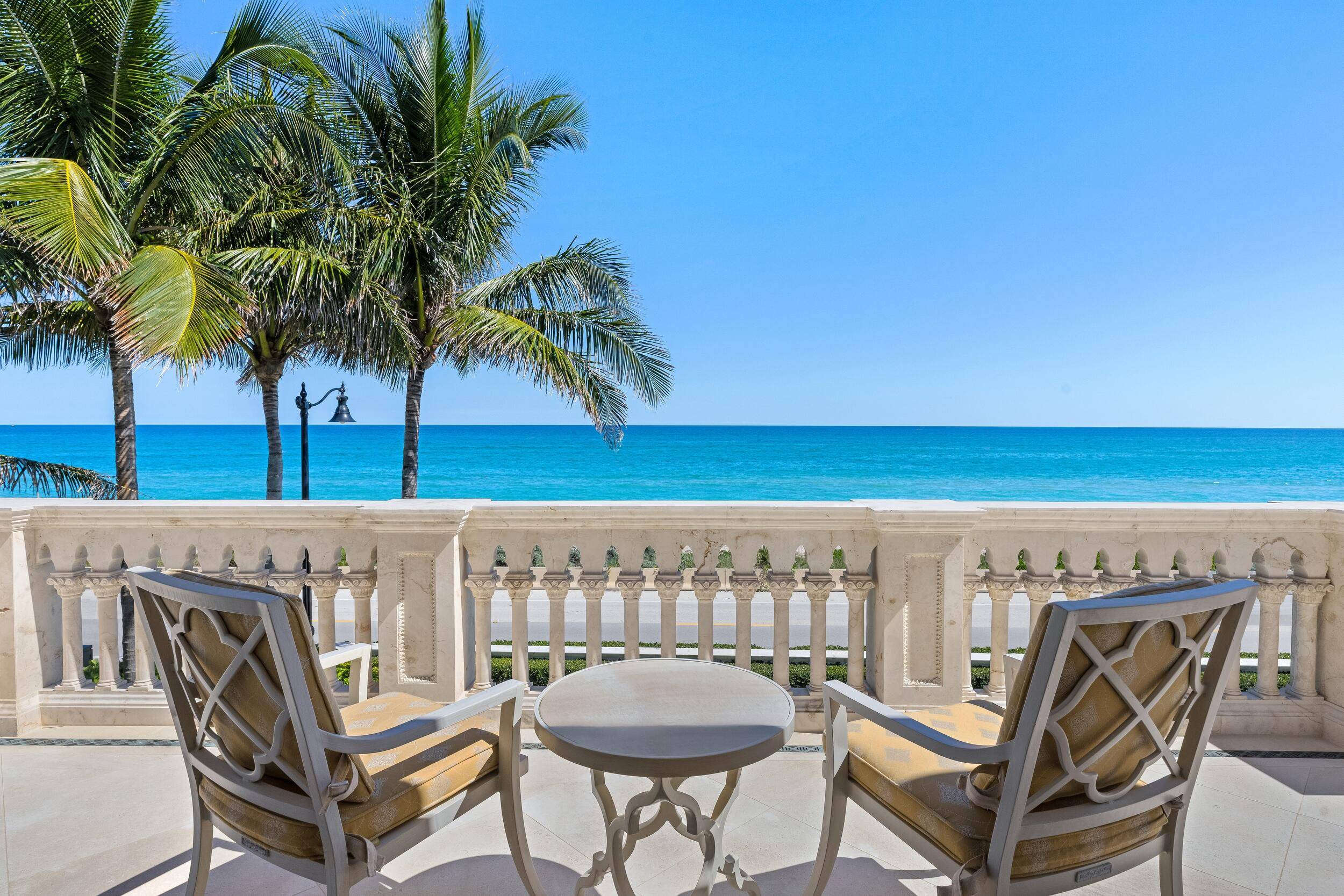Gorgeous Oceanfront Estate on Billionaires Row This pristine Mediterranean home features private beach access, commanding ocean views, and 10, 000 spacious square feet.