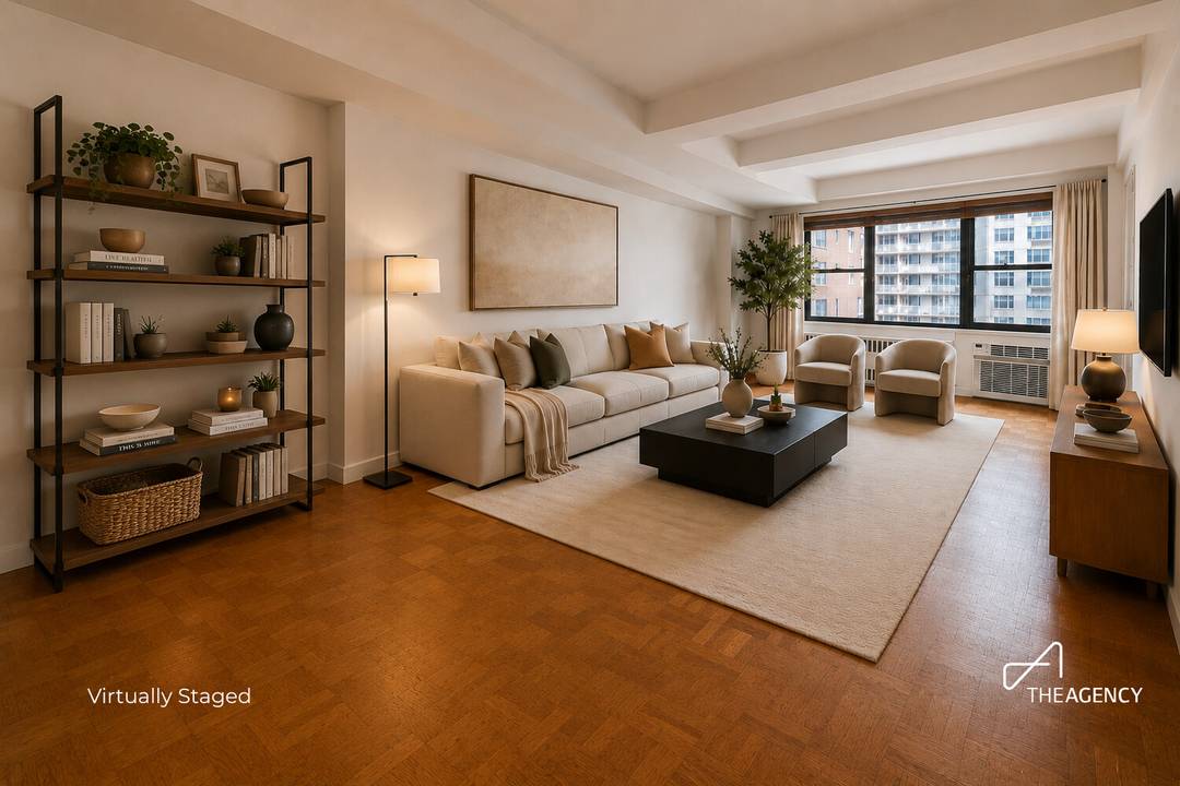 Residence 14B is a bright, high floor corner one bedroom offering generous proportions and exceptional value in Sutton Place.