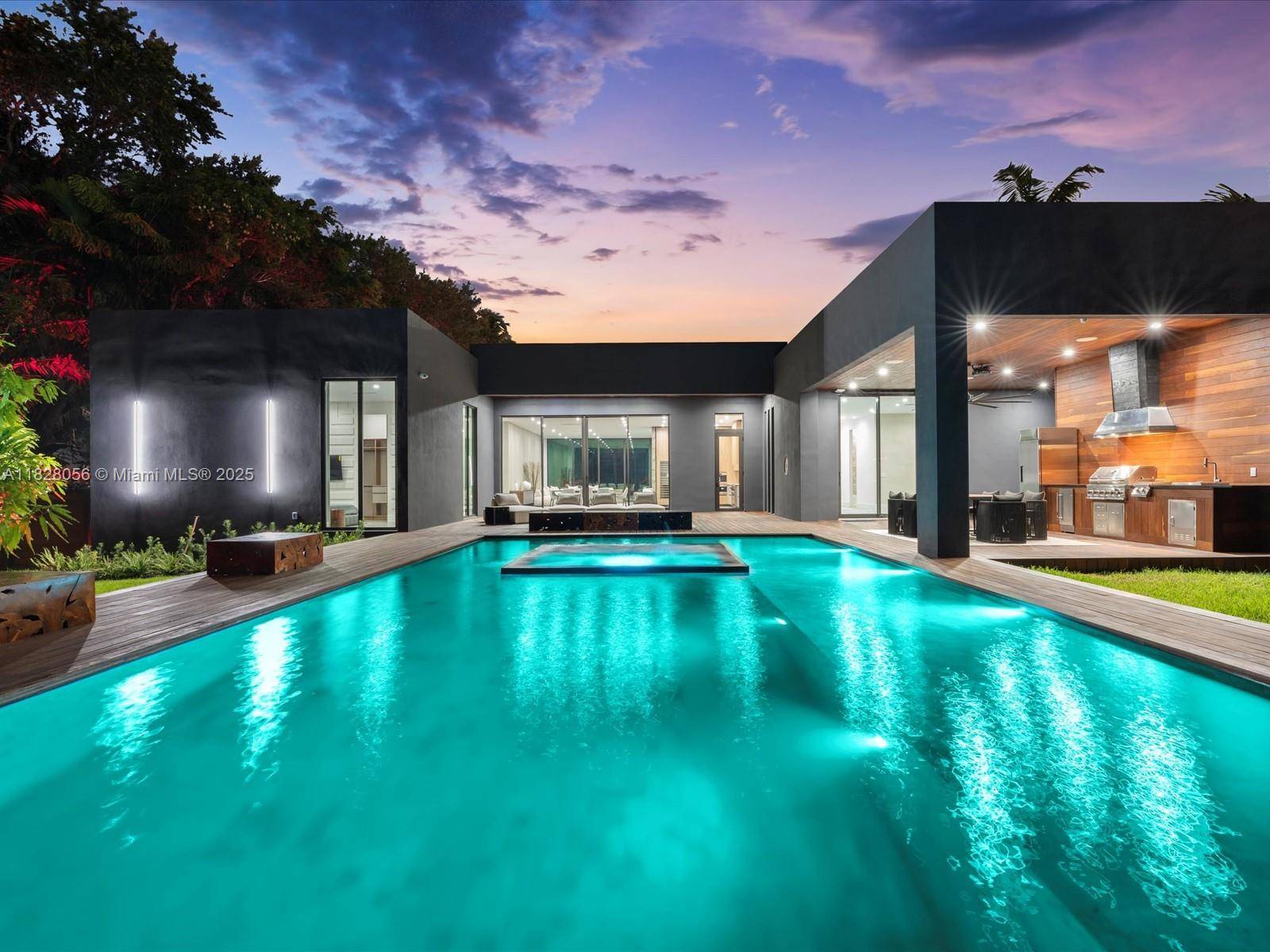 A bold fusion of architectural elegance and tropical luxury, this brand new estate in exclusive Biscayne Heights offers a lifestyle of rare distinction.