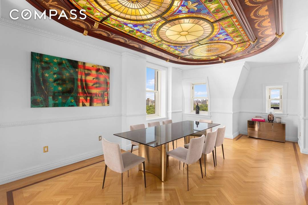 The Plaza Private Residence 1801 is a one of a kind masterpiece, distinguished by 13 windows overlooking Central Park with rare north and west exposures.