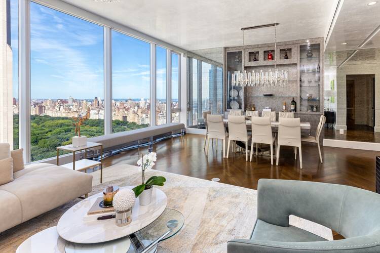 Available fully furnished, Residence 47A is a spectacular, one of a kind home at Central Park Tower, elevated far beyond the building's original finishes through an extensive custom renovation.