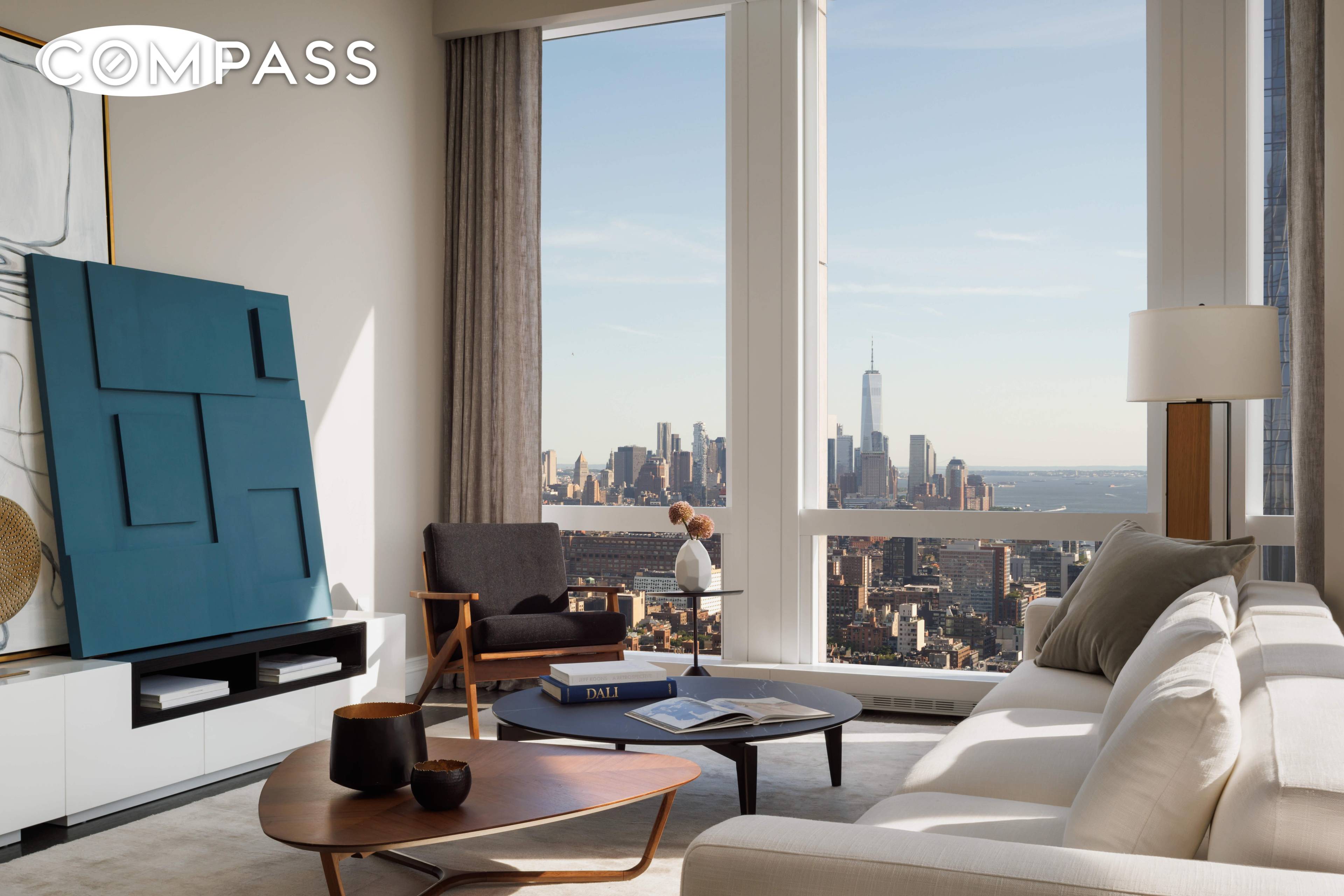 This panoramic South and West facing 2453sqft, 3 bedroom residence boasts 10 10 ceilings, lavish satin finish wide plank French oak floors, expansive corner Great Room, and stunning views of ...