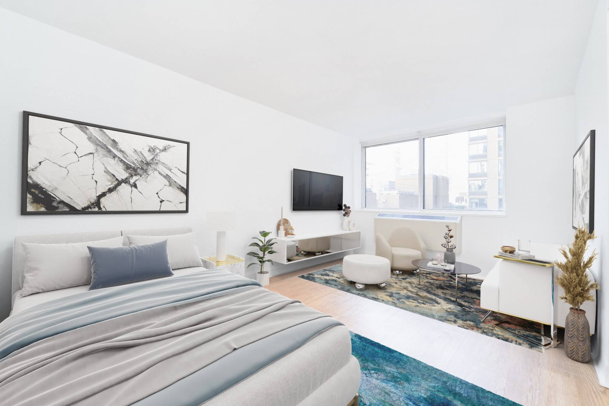 This Beautiful Studio is located in the heart of Lincoln Square in the iconic building at 160 Riverside Blvd.