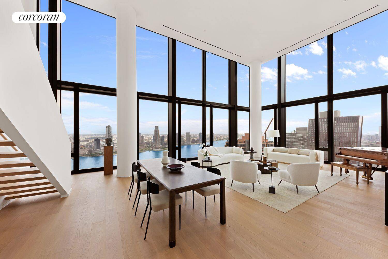 Residence PHD at One United Nations Park is a 3, 831sf four bedroom, four bathroom plus powder room, Duplex residence with a dramatic double height great room and ceilings soaring ...