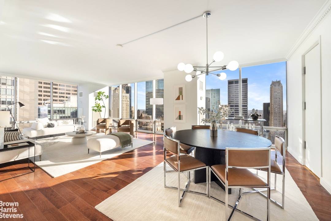 Welcome to Fifth Avenue luxury living and an opportunity to own a bespoke one bedroom, one bath corner retreat at one of Manhattan's most prestigious addresses the legendary Olympic Tower.